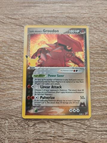 Team Magma's Groudon beschikbaar voor biedingen