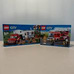 Lego brandweerwagen + Lego mobilhome set, Ophalen of Verzenden, Zo goed als nieuw, Complete set, Lego