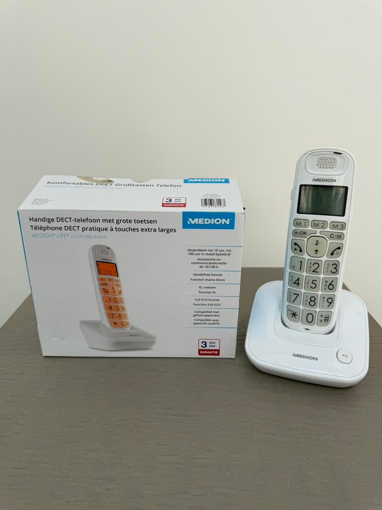Medion draagbare huistelefoon, Telecommunicatie, Vaste telefoons | Handsets en Draadloos, Ophalen, Zo goed als nieuw