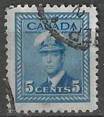 Canada 1943-1948 - Yvert 211 - Koning George VI (ST), Postzegels en Munten, Postzegels | Amerika, Verzenden, Gestempeld