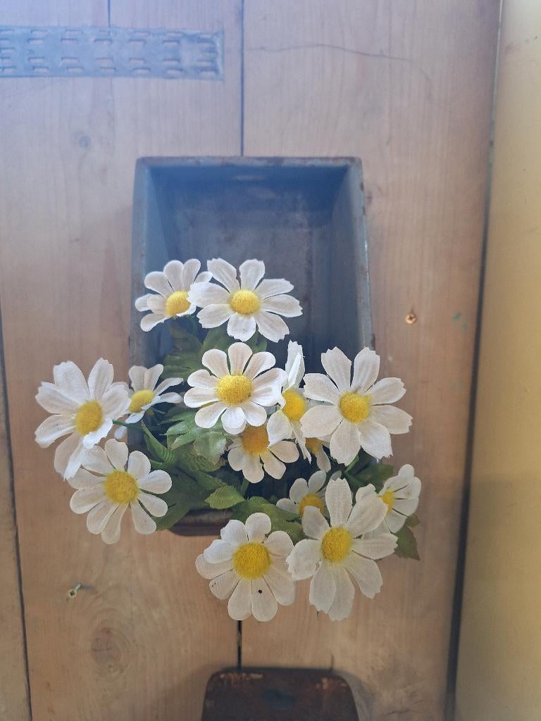 Oude metalen koeien drinkbak voor bloementjes in te zetten, Tuin en Terras, Ophalen, Gebruikt, Metaal, Balkon