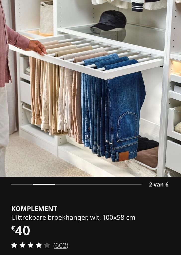 Pax komplement broekhanger 100x58, Ophalen, Zo goed als nieuw