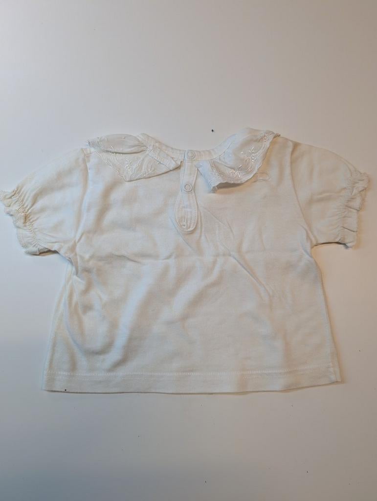 Blouse met broderie kraag voor 3 maand, Kinderen en Baby's, Babykleding | Maat 62, Ophalen of Verzenden, Zo goed als nieuw, Meisje