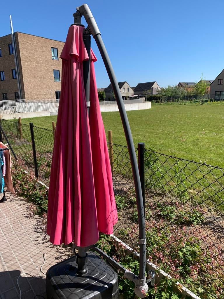Parasol zonder voet, Tuin en Terras, Parasols, Ophalen, Zo goed als nieuw