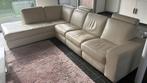Canapé en cuir - beige, Banc d'angle, Quatre personnes ou plus, Enlèvement, Utilisé