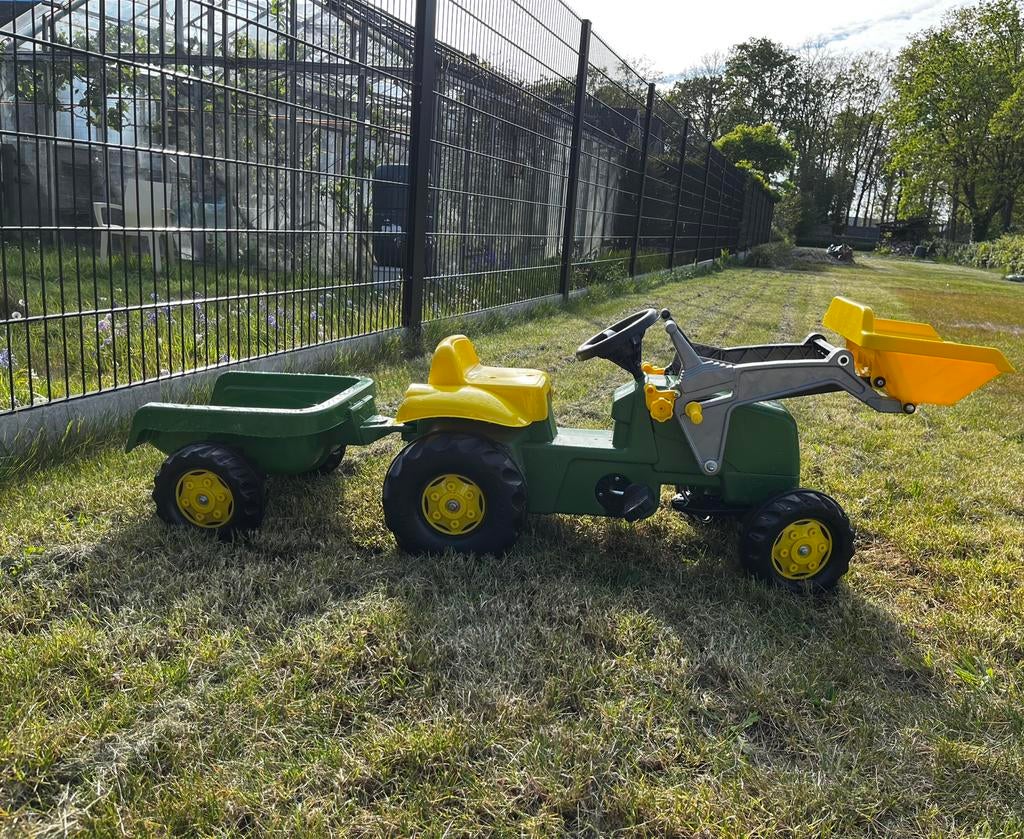 Tractor met aanhanger, Kinderen en Baby's, Speelgoed | Buiten | Skelters, Zo goed als nieuw, Ophalen