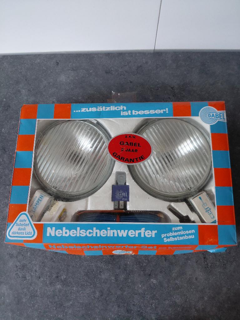 NOS Set Gabel ZKW Mistlampen Chroom NSU VW Opel Rally, Auto-onderdelen, Verlichting, Alfa Romeo, Mercedes-Benz, Nissan, Oldtimer onderdelen