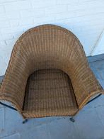 Rieten stoel, Huis en Inrichting, Stoelen, Ophalen, Gebruikt, Bruin, Metaal