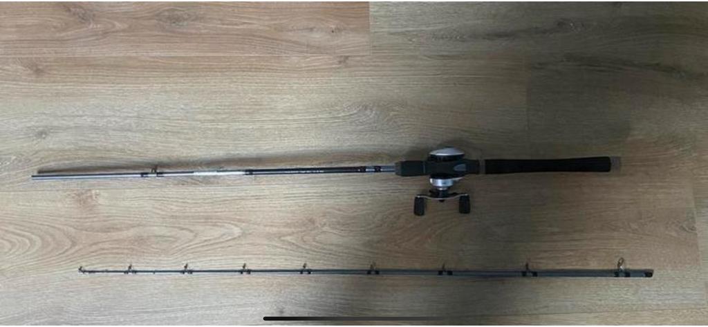 Roofvis baitcasters/hengels, Watersport en Boten, Ophalen, Zo goed als nieuw, Complete hengel