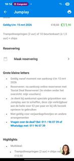 Trampoline  in Gistel  voor  4 per  stuk ook te koop, Tickets en Kaartjes