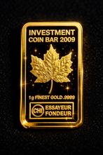 1g goudbaar goudmunten 9999, Postzegels en Munten, Edelmetalen en Baren, Ophalen of Verzenden, Goud