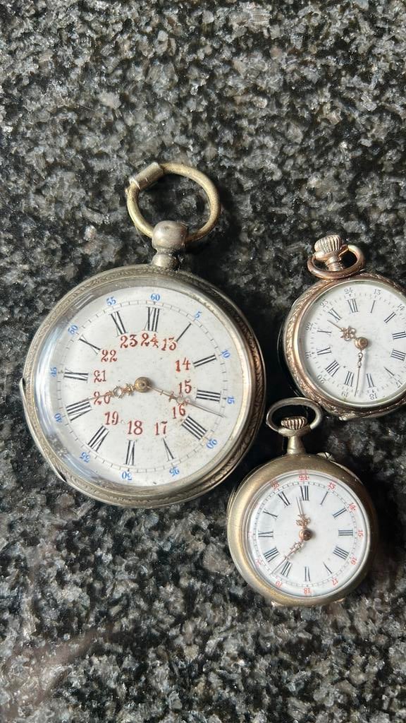 Montres de gousset en argent, Enlèvement ou Envoi, Argent