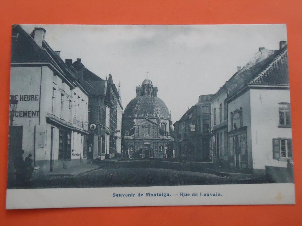 Scherpenheuvel , Montaigu Rue de Louvain, Verzamelen, Ophalen of Verzenden, Voor 1920, Gelopen, Vlaams-Brabant