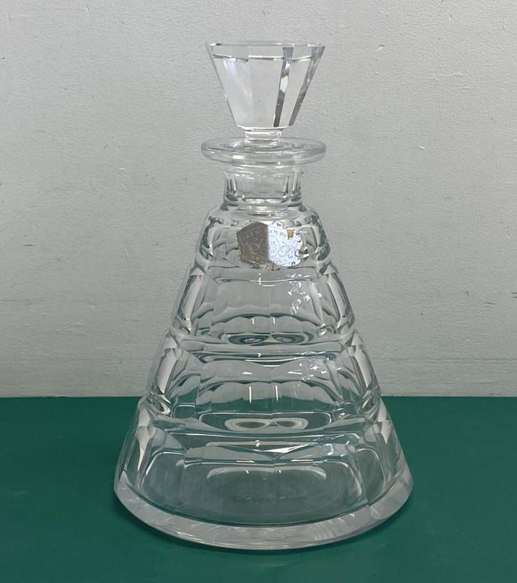 Val Saint Lambert - Carafe Art Déco en cristal, Antiquités & Art, Antiquités | Verre & Cristal, Enlèvement ou Envoi