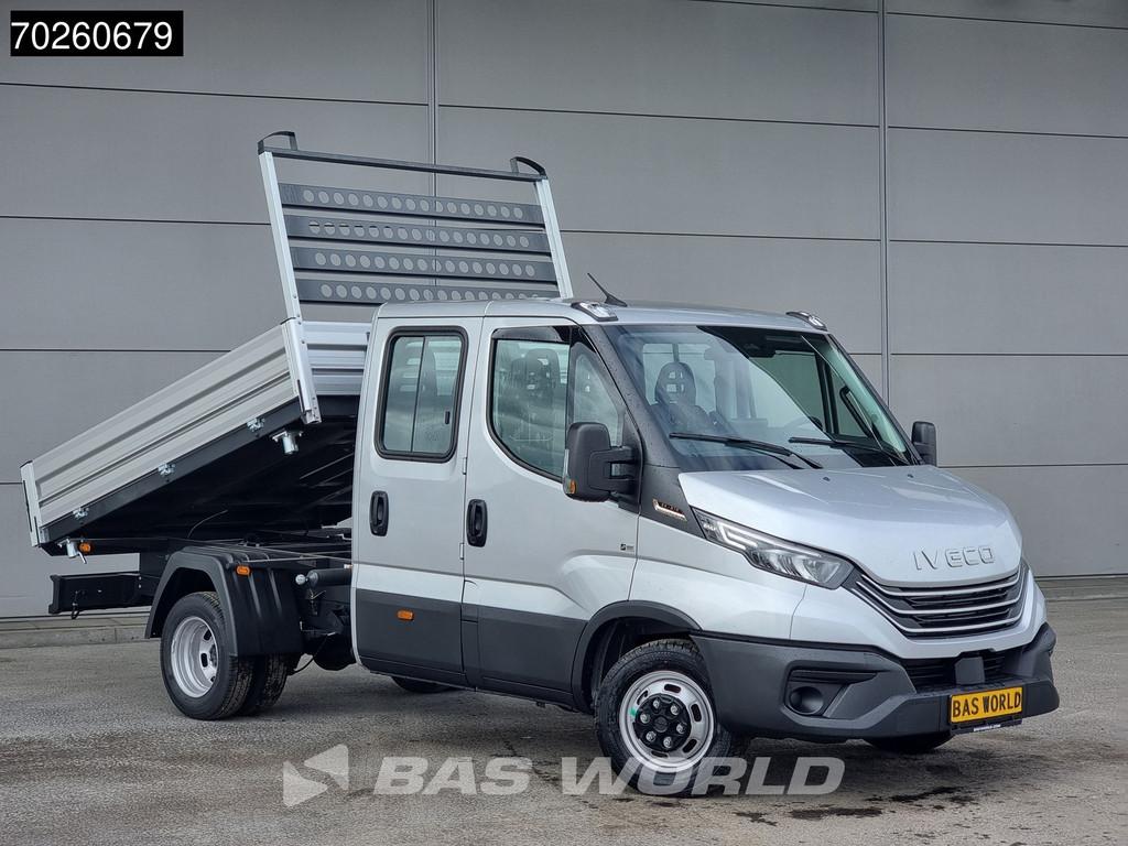 Iveco Daily 35C21 Kipper 3 zijdige Dubbel Cabine 3.0L 210PK, Auto's, Stof, Euro 6, 4 cilinders, Iveco