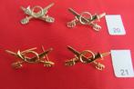 Paire d'insignes pour épaulettes Chasseurs à Cheval, Collections, Objets militaires | Général, Enlèvement ou Envoi, Armée de terre