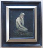 ROGER VAN BELLEGHEM / NAAKTE VROUW / OLIEVERF 34x30cm KADER, Enlèvement ou Envoi