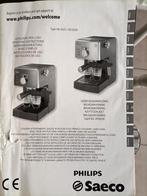 Machine à café Philips Saeco, Electroménager, Café moulu, Machine à espresso, Réservoir d'eau amovible, 2 à 4 tasses