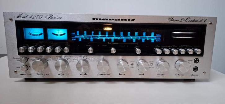 Marantz 4270 Stereo and Quadradial Receiver (1976-77) recap!, Audio, Tv en Foto, Versterkers en Ontvangers, Gebruikt, Stereo, 60 tot 120 watt