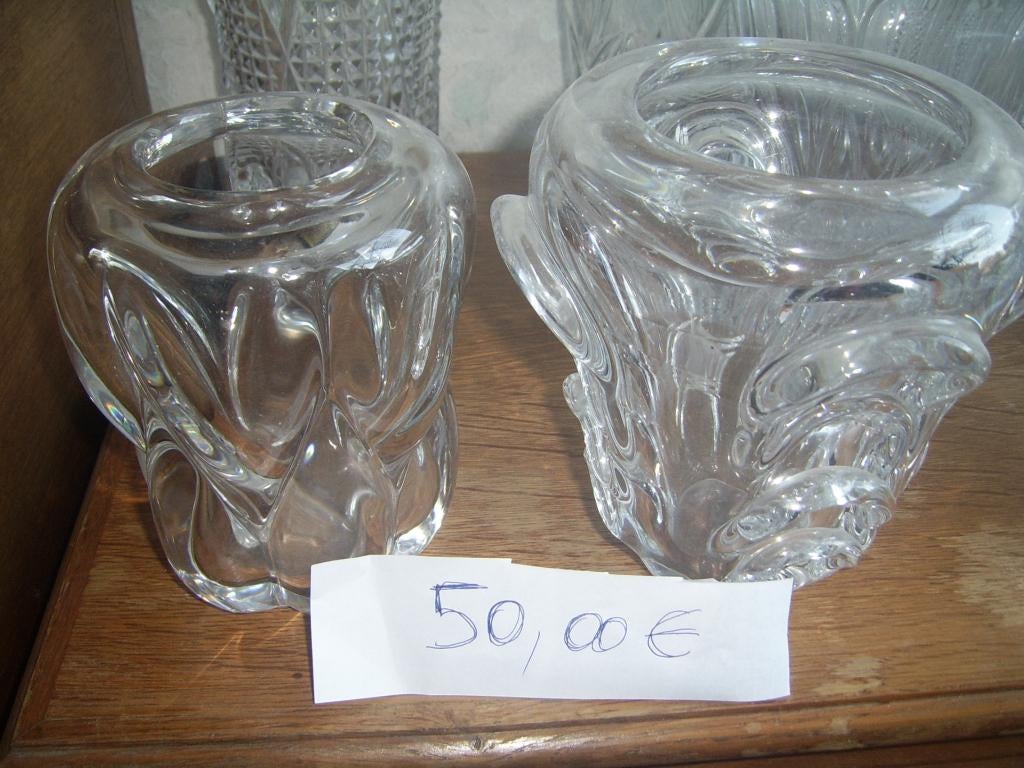 plusieurs vases val saint lambert, d'arques, boheme.., Ophalen of Verzenden