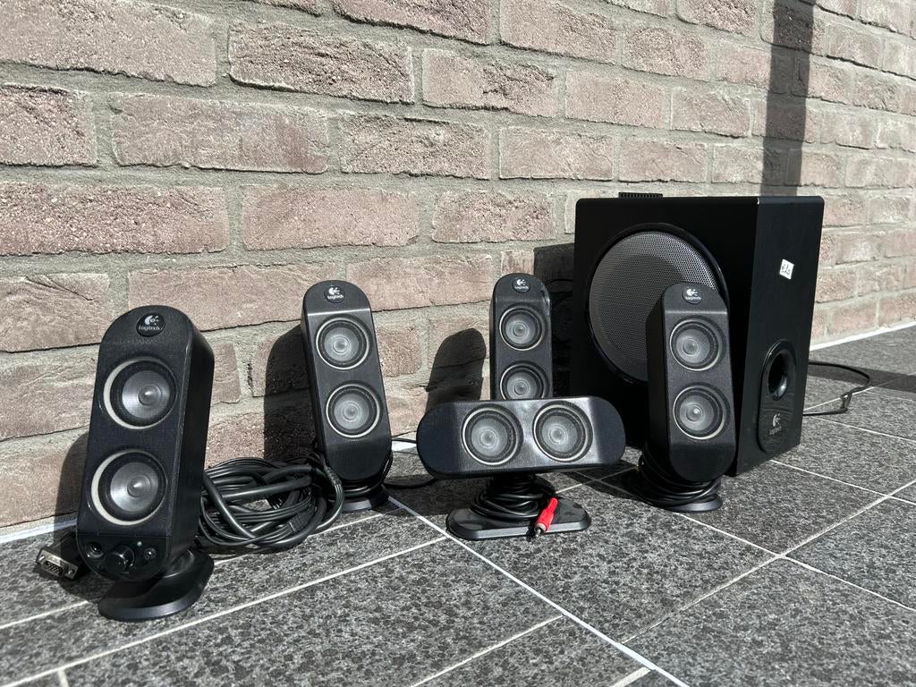 Logitech Speakerset X-530, Computers en Software, Pc speakers, Zo goed als nieuw, Ophalen