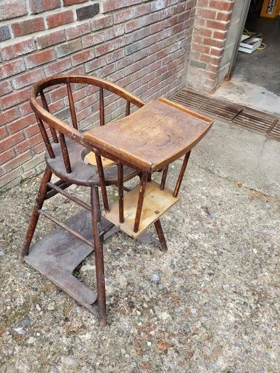 Chaise enfant bois vintage, Antiquités & Art, Enlèvement