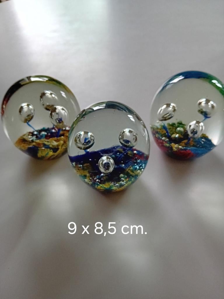 3 x Glazen press papier, Antiek en Kunst, Ophalen of Verzenden