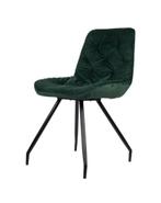 Velvet groene eetkamerstoelen (6), Enlèvement ou Envoi, Comme neuf, Noir