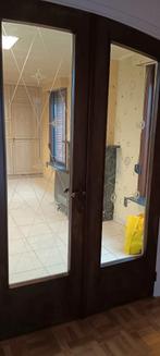 Glazen deur zonder kozijnen, Doe-het-zelf en Bouw, Raamkozijnen en Schuifdeuren, Gebruikt, Deurkozijn, 150 tot 225 cm, Inclusief glas