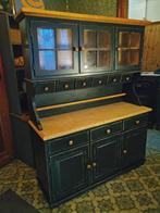 Superbe bibliothèque buffet 2 corps étagères armoire, Ophalen of Verzenden, Grenenhout