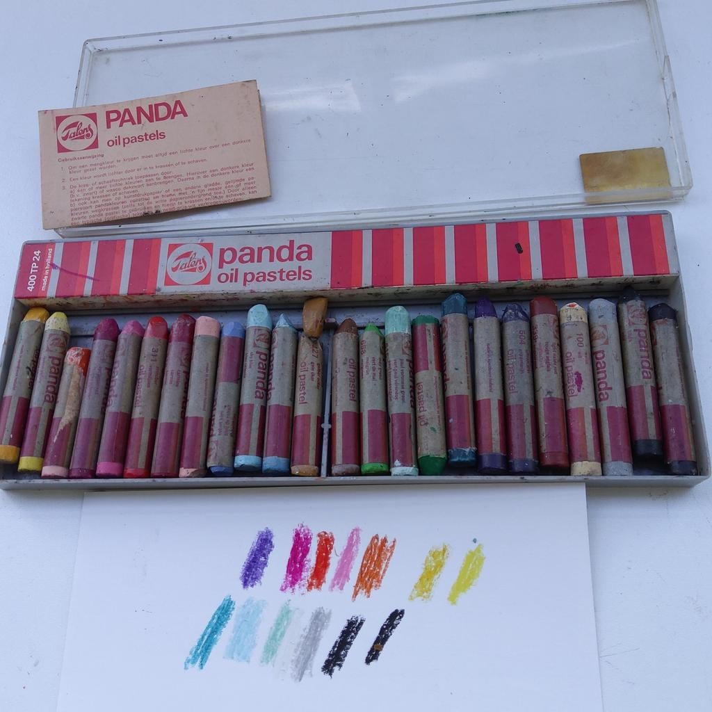 Talens oliepastelkrijt. Vintage set 24 stuks., Ophalen of Verzenden