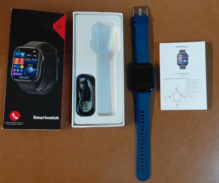 Smartwatch G28, Bijoux, Sacs & Beauté, Montres connectées, Utilisé, Android, Bleu, Étanche, Enlèvement