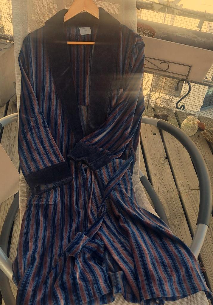 SCHIESSER lichtgewicht fluwelen kamerjas S/M, Kleding | Heren, Overige Herenkleding, Zo goed als nieuw, Ophalen of Verzenden