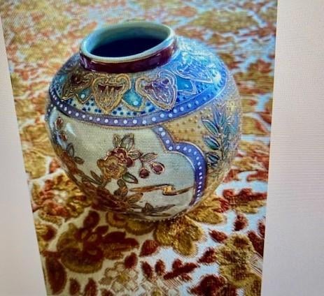 Vase vintage, Moins de 50 cm, Enlèvement ou Envoi, Autres couleurs, Poterie ou Porcelaine