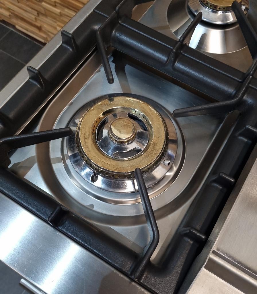 🔥Luxe Boretti Majestic Fornuis 90cm antraciet rvs Frytop, Gaz, Classe énergétique A ou plus économe, Comme neuf, Enlèvement