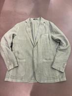 Boggi blazer linnen kaki groen T56, Ophalen of Verzenden, Zo goed als nieuw, Maat 56/58 (XL), Beige