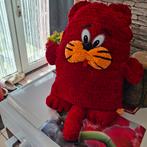 Leuke kat kussen zacht fluweel wol handgemaakt 50cm groot, Enlèvement ou Envoi