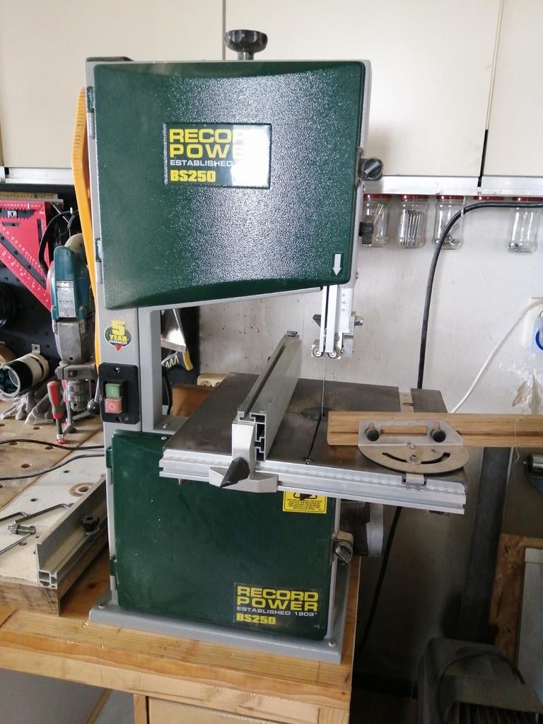 Lintzaag recordpower bs250, Doe-het-zelf en Bouw, Gereedschap | Zaagmachines, Ophalen, Zo goed als nieuw, Lintzaag