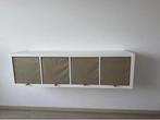 Armoire blanche Ikea Kallax 1x4 en très bon état, Enlèvement, Comme neuf
