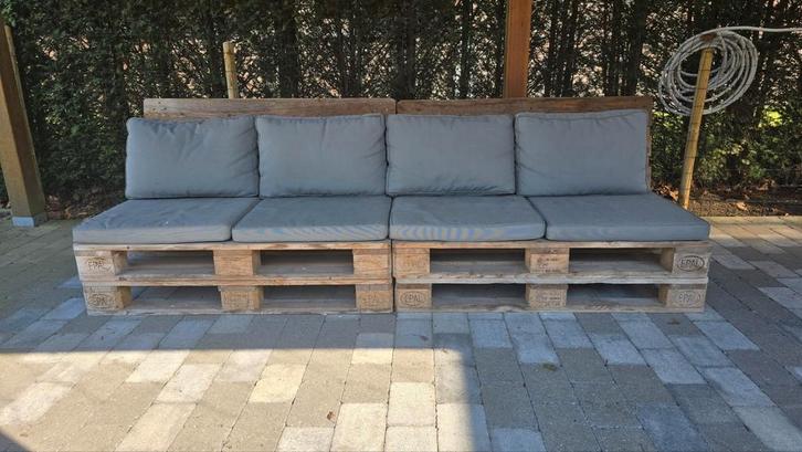 Palletbank inclusief kussens, Tuin en Terras, Tuinbanken, Ophalen