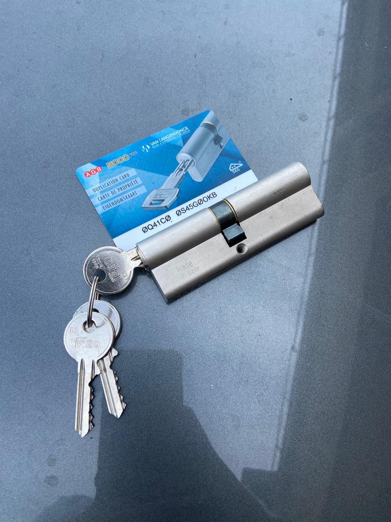 Cylindre de serrure Haute Sécurité + Carte de propriété, Bricolage & Construction, Serrurerie de bâtiment & Dispositif de fermeture
