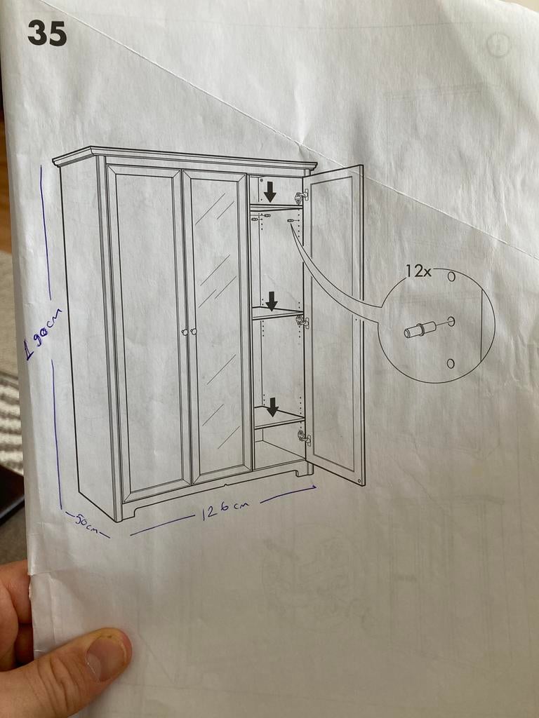 İkea kledingkast, Ophalen, Zo goed als nieuw