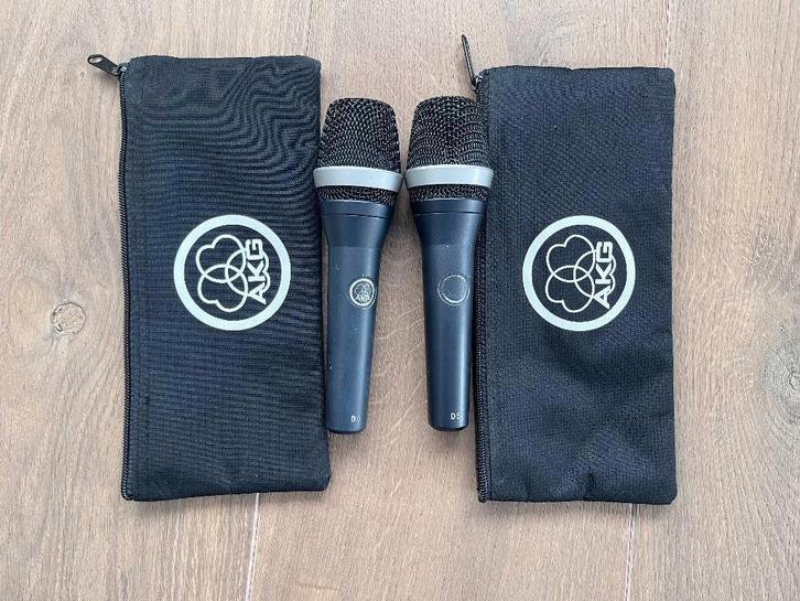 2x AKG D5 dynamische microfoon, Muziek en Instrumenten, Microfoons, Gebruikt, Zangmicrofoon, Ophalen