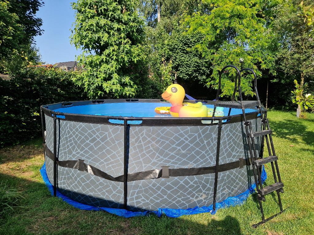 EXIT Stone Frame Zwembad 427cm, Tuin en Terras, Zwembaden, Gebruikt, Opzetzwembad, 120 cm of meer, 400 cm of meer, 300 cm of meer