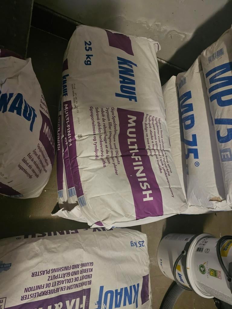 Knauf multifinish 3 zakken, Enlèvement