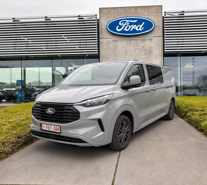 Ford Transit Custom Full Option – 170PK – Zo goed als ni, Autos, Camionnettes & Utilitaires, Entreprise, Achat, Caméra 360°, ABS