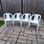 Tuinstoelen stapelbaar 4 stuks, Tuin en Terras, Tuinstoelen, Ophalen, Gebruikt, Kunststof, Stapelbaar