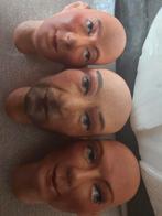 3 porselein poppenhoofdjes, Ophalen of Verzenden