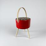 Vintage kleurrijk naakistje / mandje op pootjes, Ophalen of Verzenden, Zo goed als nieuw