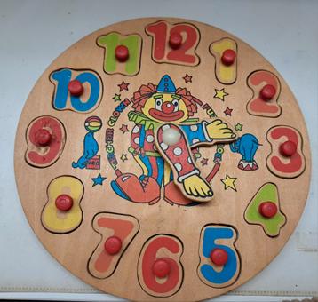 Horloge en bois apprentissage de l'heure  beschikbaar voor biedingen
